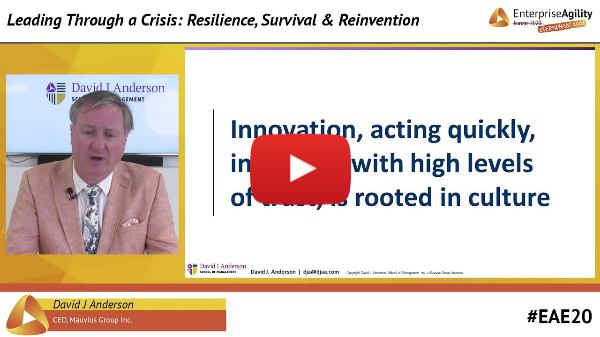 Leading Through A Crisis: Resilience, Survival & Reinvention -- David J Anderson